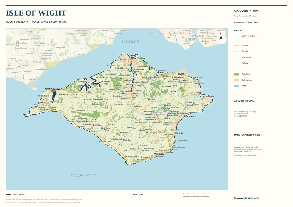 Isle of Wight · County boundary — full map sample